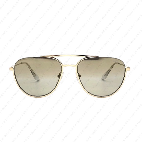 PRADA PR 50US ZVN6O0 56mm Pale Gold / Light Brown Gold Lenses Sunglasses - Picture 2 of 9